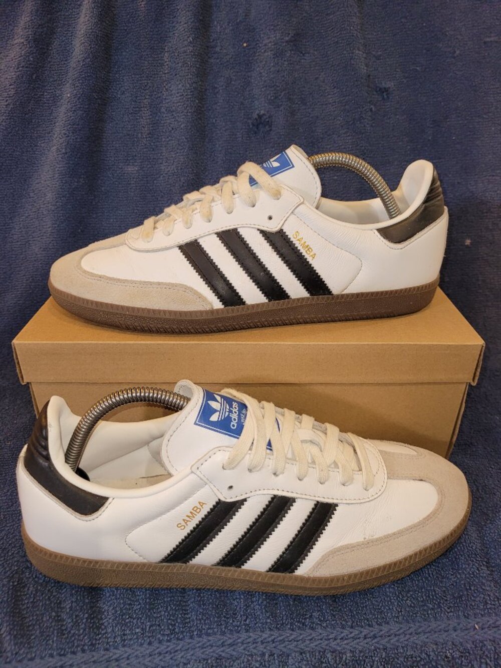 Adidas Samba Women's Size 11 OG White Black Brown Gum Sneakers IG9030 (#1999)